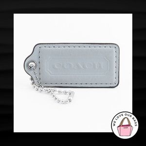 2.25" Medium COACH WHITE LEATHER KEY FOB BAG CHARM KEYCHAIN HANGTAG TAG